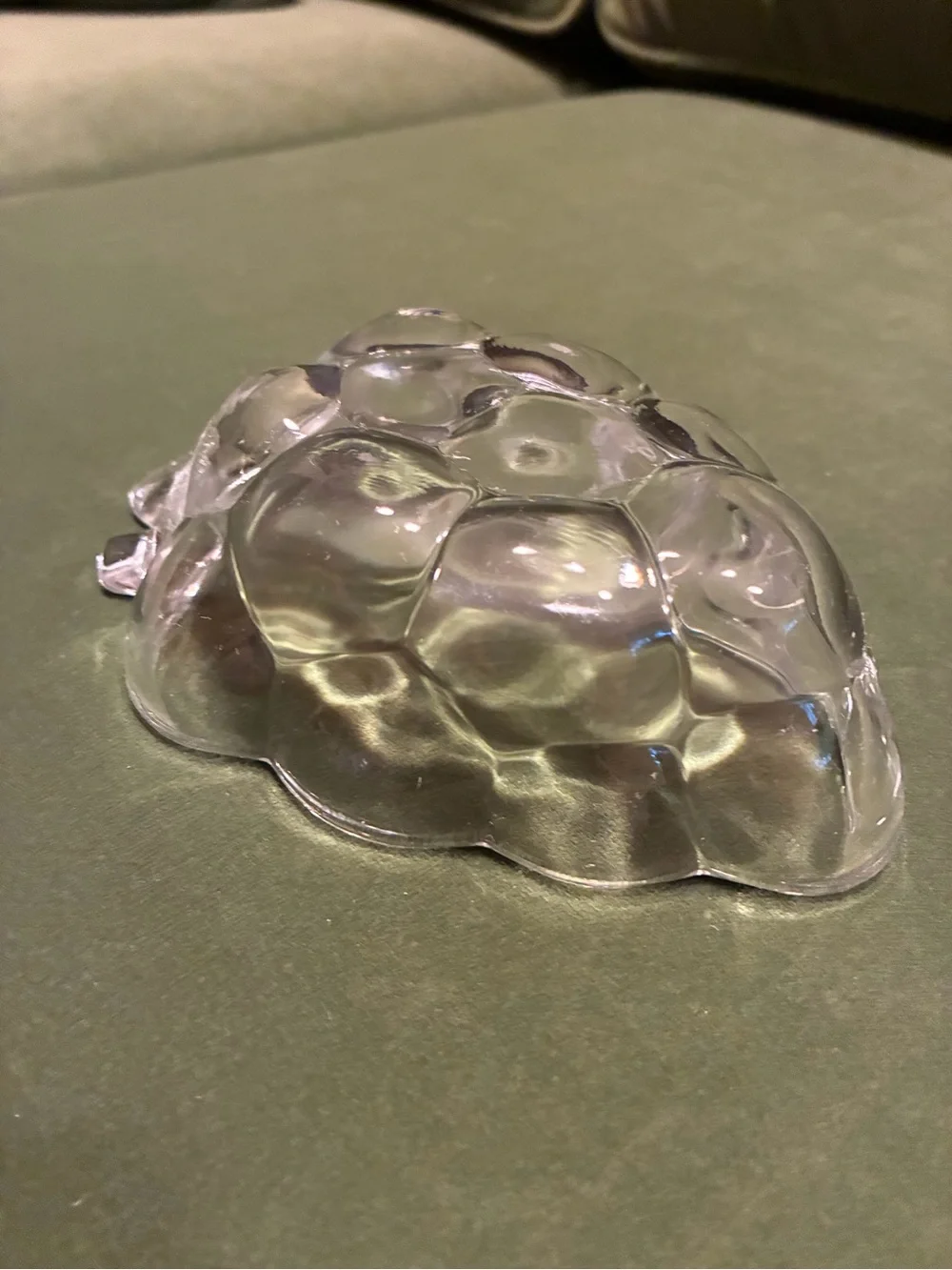 Vintage Glass Candy Dish-Grape Cluster- Studio Nova Textured Leaf 🍇 Trinket Dish